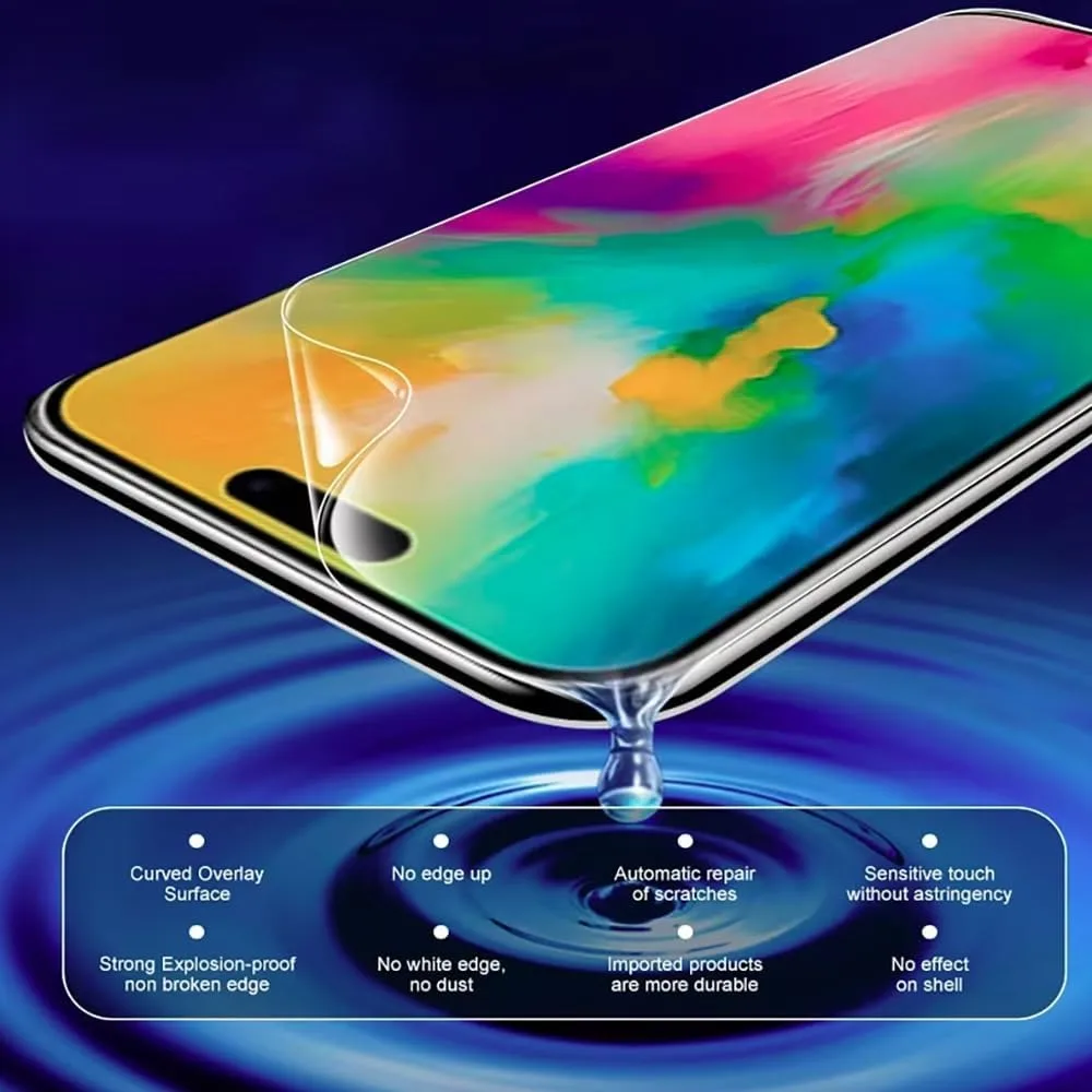 1-4 Uds 17PM película de hidrogel para IPhone 17 16 Pro MAX protectores de pantalla de aire HD películas suaves transparentes antiarañazos para iPhone 17Air 16e - imagen 2