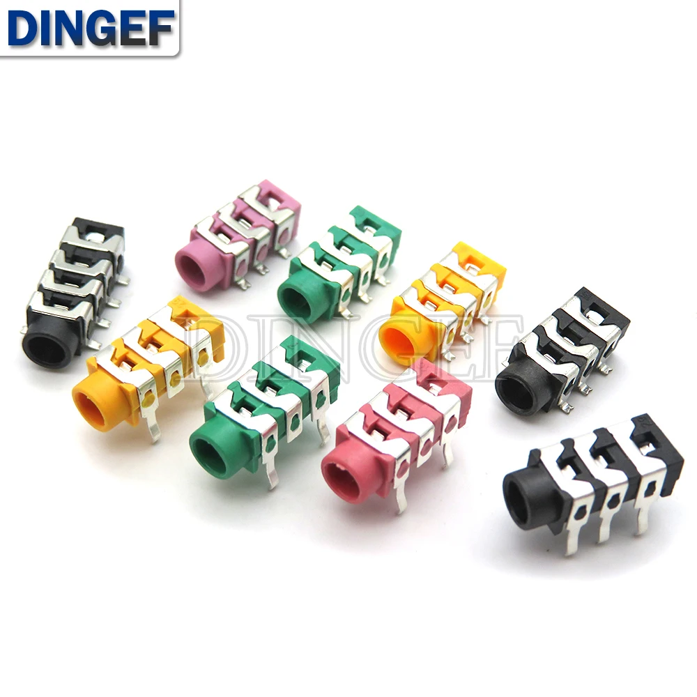 Conector de auriculares piezas 3,5 MM, Conector de Audio y vídeo, doble canal, estéreo, montaje en Panel de soldadura, 5P/6P, SMD DIP, 10 PJ-313 - imagen 3