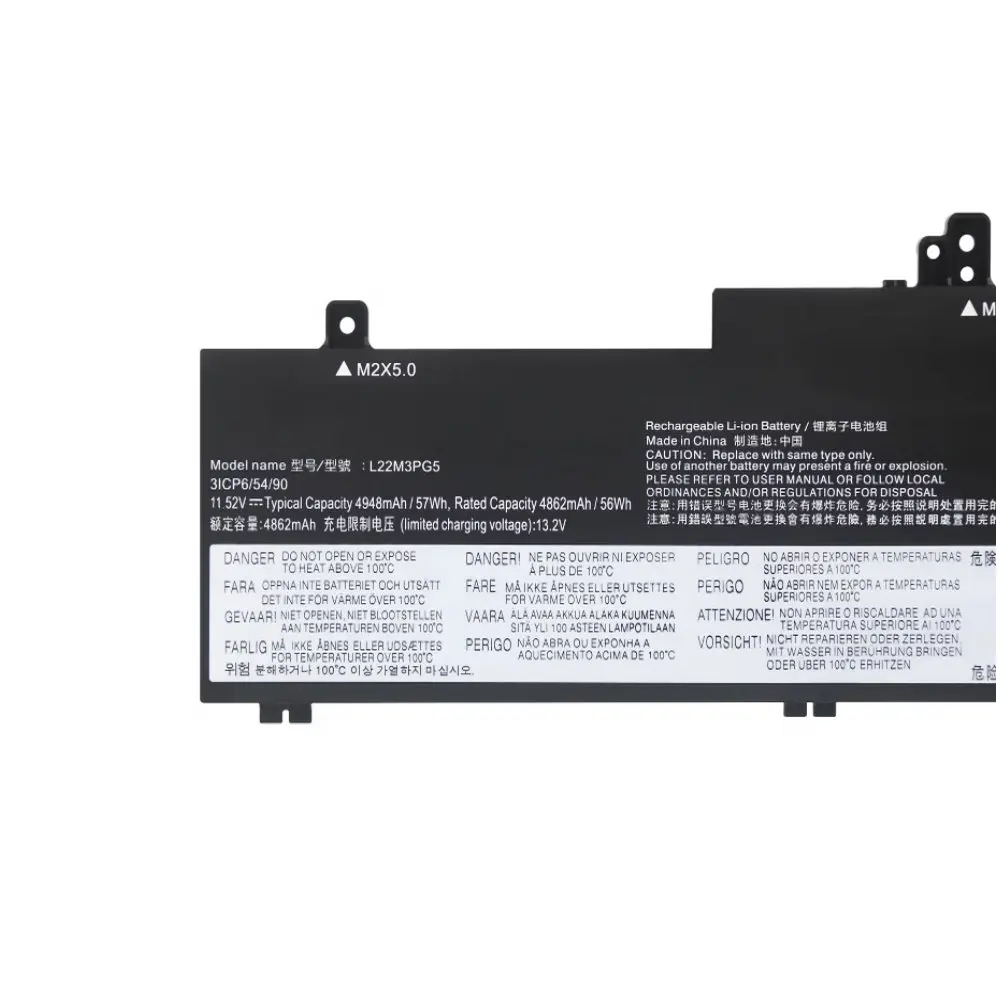 Nueva batería de ordenador portátil 11,52 V 57Wh L22L3PG5 para Lenovo ThinkPad E14 G5 E16 Gen 1 L22B3PG5 L22C3PG5 L22D3PG5 L22M3PG5 4948mAh - imagen 4