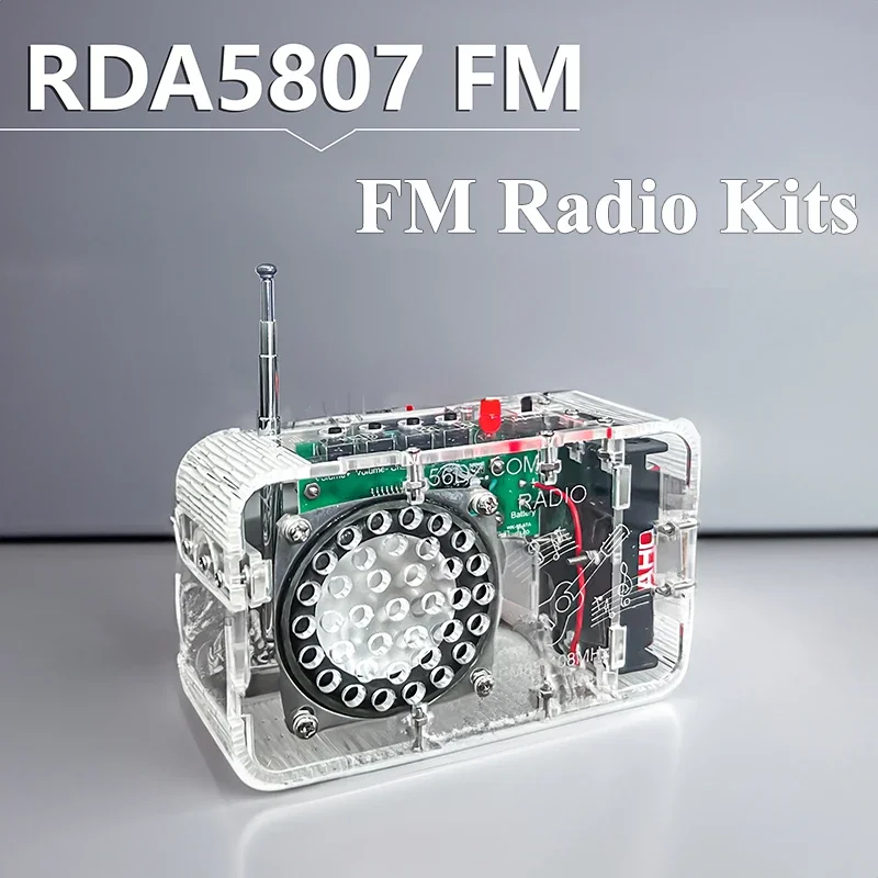 Radio FM RDA5807, Kit de producción electrónica, producto de bricolaje, montaje, práctica de soldadura, piezas sueltas