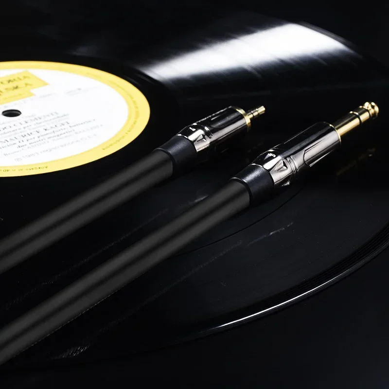 DREMAKE-Cable de Audio estéreo de 3,5 a 6,35, TRS macho de 1/8 pulgadas a macho TRS de 1/4 pulgadas para amplificador de Piano y guitarra, cine en casa - imagen 2