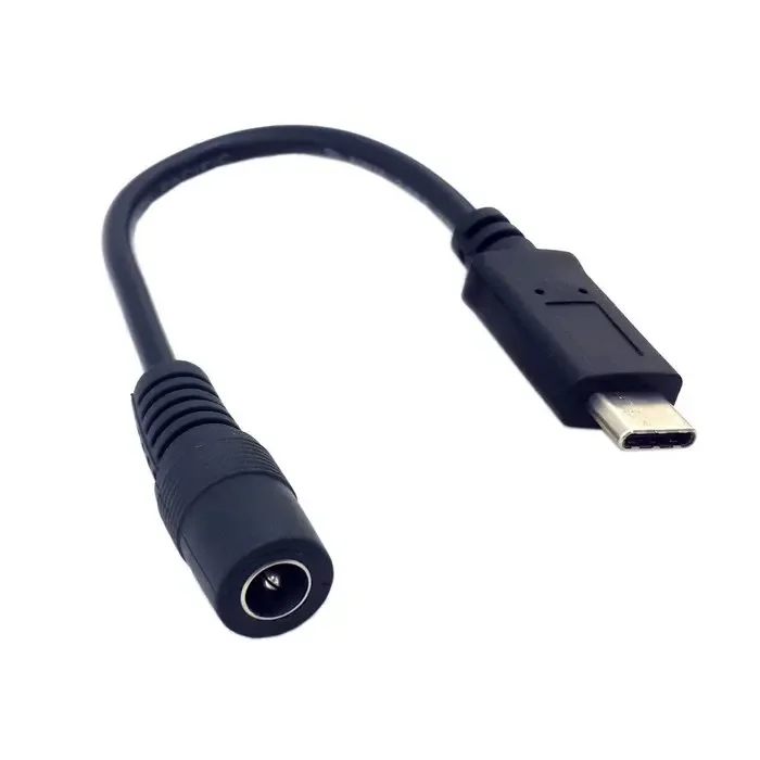 USB 3,1 tipo C USB-C a DC 5,5 2,5mm Cable de carga de extensión de conector de alimentación para nuevo Macbook 10cm, envío gratis + número de seguimiento