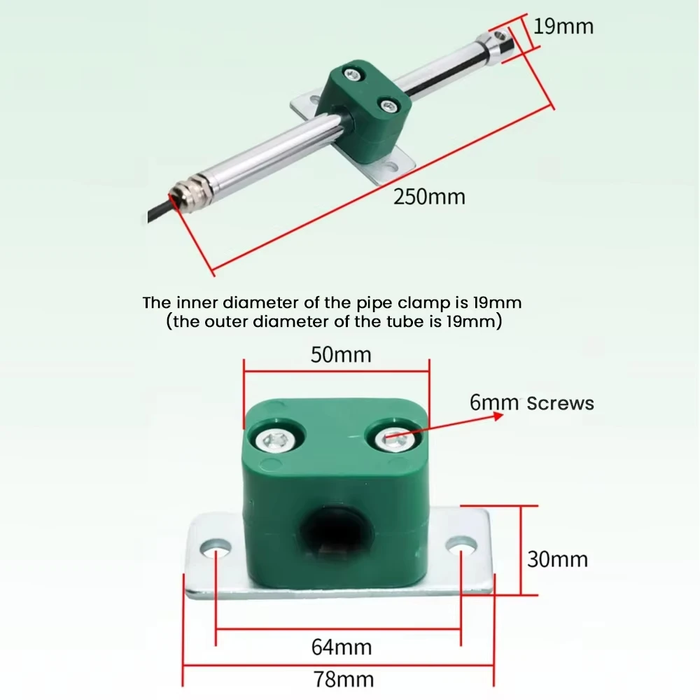 Sensor térmico de velocidad del viento de 0-30 m/s, transmisor de volumen de aire de acero inoxidable, Detector de velocidad del viento, probador de velocidad de alta precisión - imagen 4