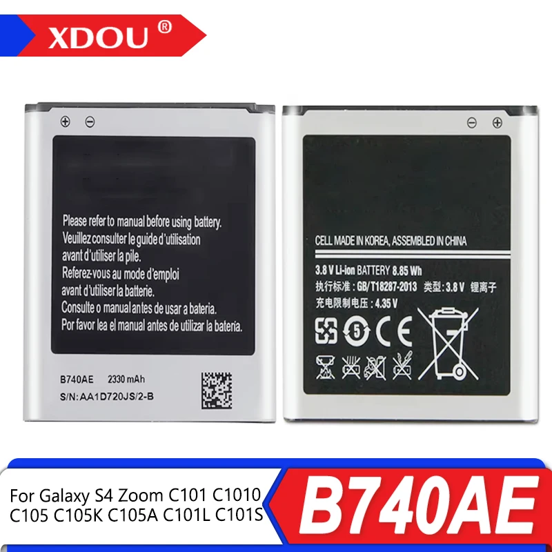 Nueva batería B740AC B740AE 2330mAh para Samsung Galaxy S4 Zoom C101 C1010 C105 C105K C105A C101L C101S