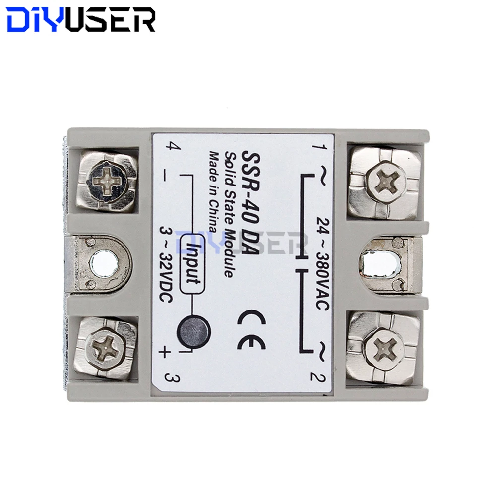 Módulo de relé de estado sólido SSR-40DA 40A CC a CA conmutación de alta potencia para sistema de control de temperatura automatización industrial - imagen 3