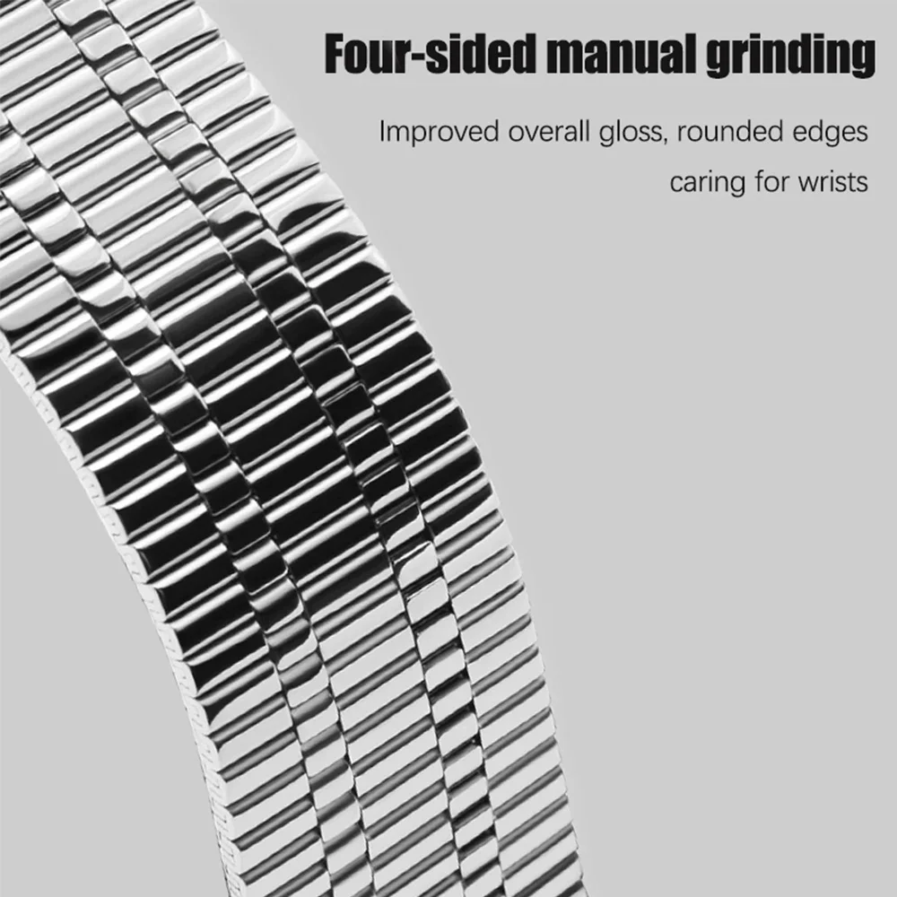 Correa de Metal sin huecos para Samsung Galaxy Watch 8, 40mm, 44mm, 46mm, correa de acero inoxidable para Galaxy Watch8 Classic, pulseras de repuesto - imagen 4