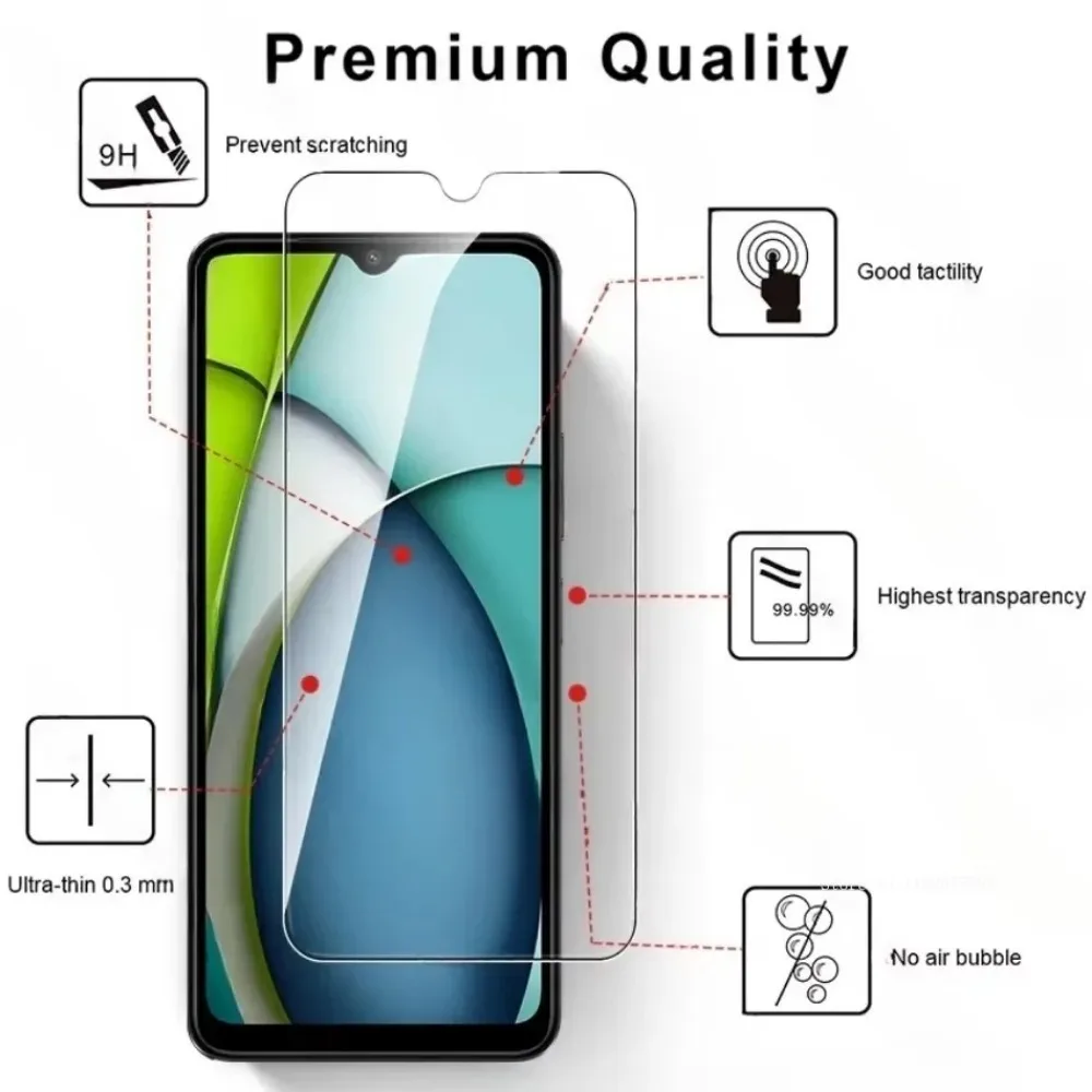 Protector de pantalla de lente de cámara 4 en 1 para Xiaomi Redmi A3x A3 4G, cristal protector Redmy Readmi RedmA3x para RedmiA3 4G, vidrio templado - imagen 3