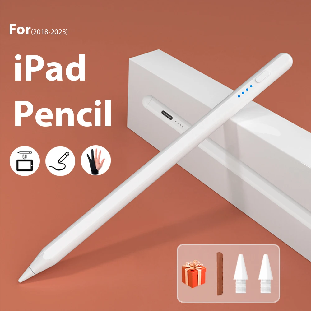 Para Ipad lápiz Extra Larga modo de reposo lápiz táctil rechazar la palma adsorción magnética Apple lápiz Stylus funda Ipad accesorio tableta pluma