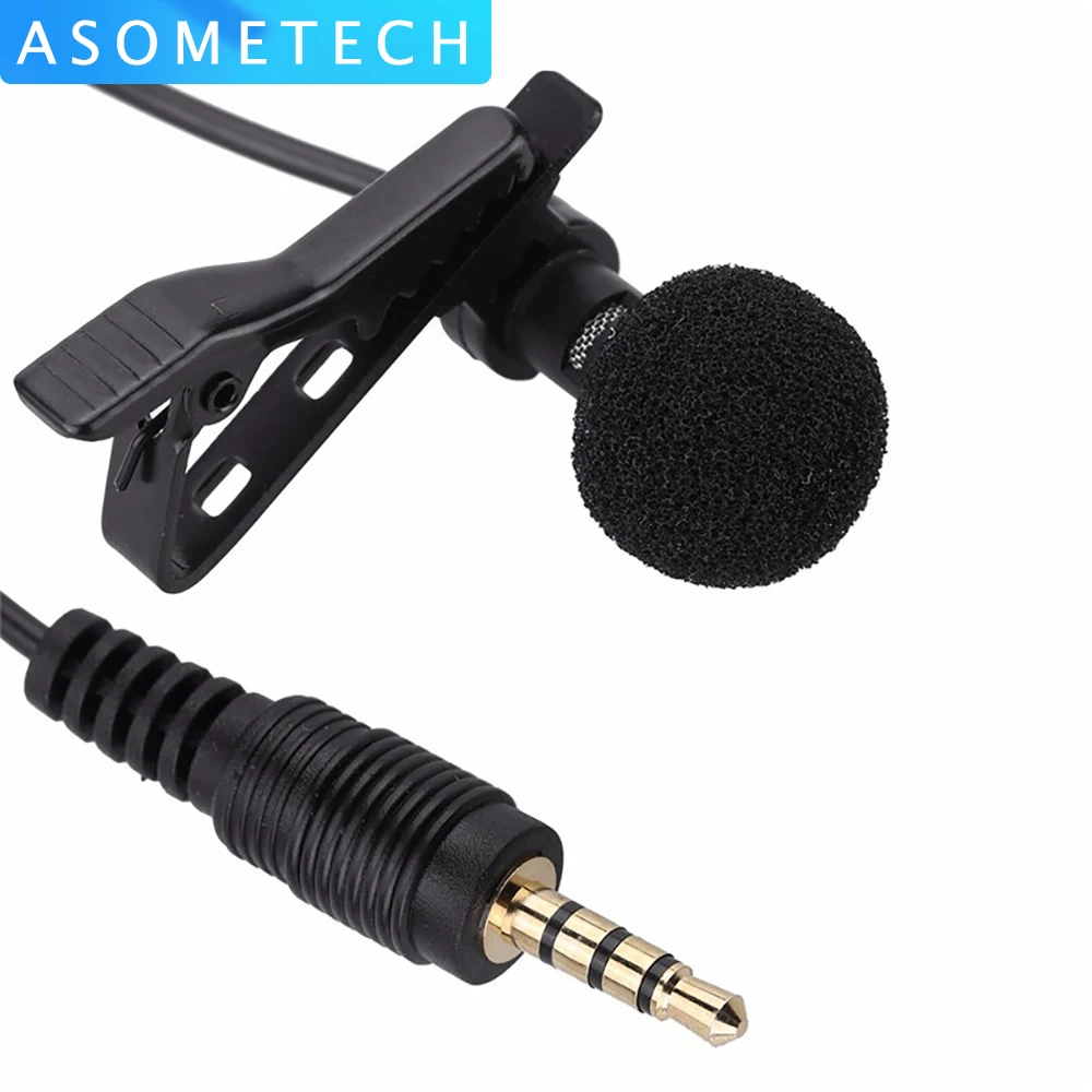 Micrófono portátil de solapa con Clip, minimicrófono con cable y conector Jack de 3,5mm, condensador para iPhone, Samsung y Smartphone