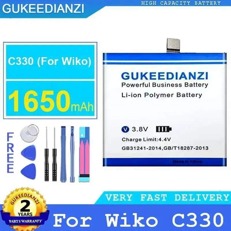 Batería duradera del teléfono móvil para Wiko C330 de larga duración 1650Mah