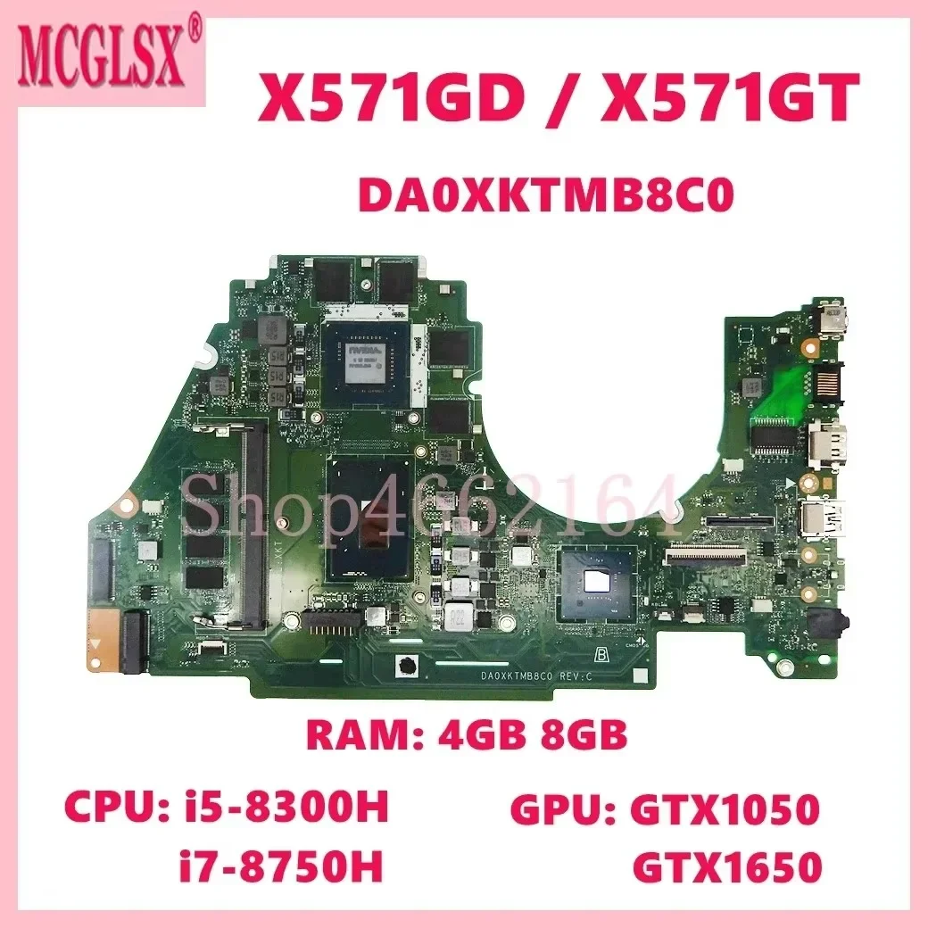 DA0XKTMB8C0 i5 i7-8th Gen CPU GTX1050 GPU placa base para For Asus X571GT R571G F571GT A571GT X571GT VX60G X571GD placa base para ordenador portátil