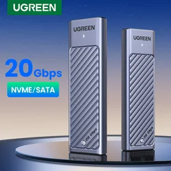 Carcasa UGREEN M.2 NVMe/SATA SSD – Adaptador USB 3.2 Gen2 20Gbps (Claves M/B)