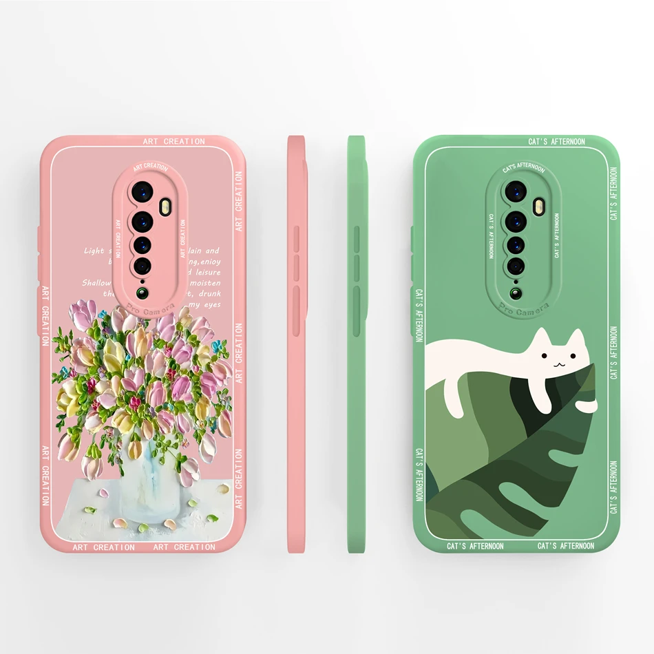 Para Oppo Reno 2 2Z 2F funda bonita de astronauta cubierta de silicona líquida suave anticaída fundas de teléfono para Oppo Reno2 Reno2F Reno2Z Fundas - imagen 4