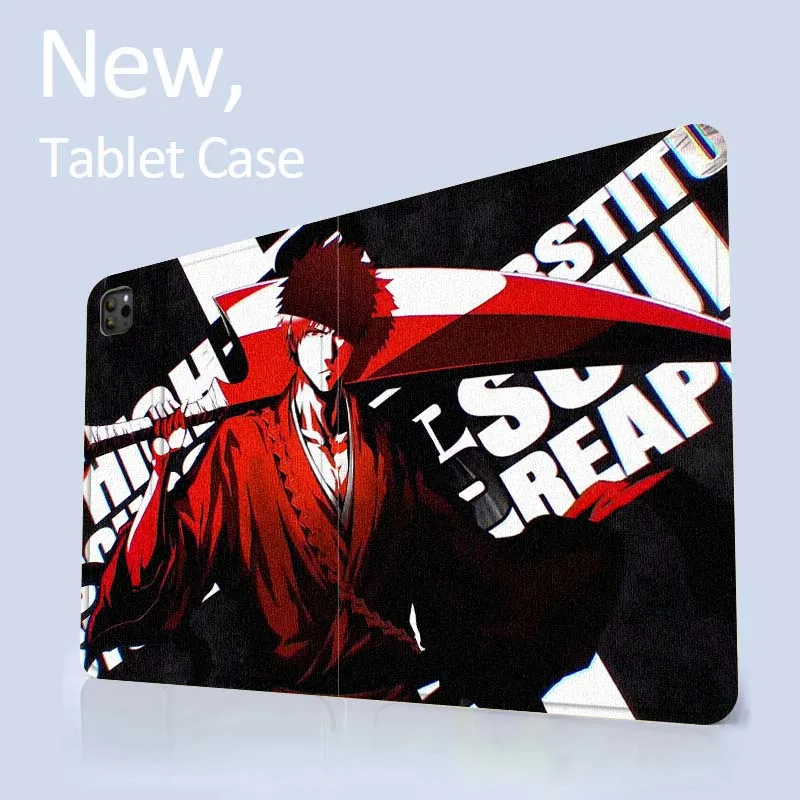 Bleach Anime Cool Shinigami para iPad Pro Air Mini 1 2 3 4 5 6 7 7th 8th 9th 10th 11th 10,2 9,7 10,5 10,9 11 12,9 funda para tableta - imagen 4