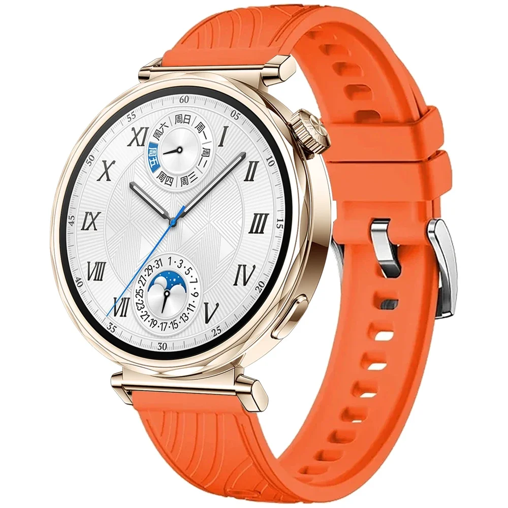 Correa de reloj de 18mm para Huawei Watch GT 5 Pro, Correa de silicona de 42mm para reloj inteligente Huawei GT5 GT4 de 41mm, pulsera de liberación rápida para mujer - imagen 2