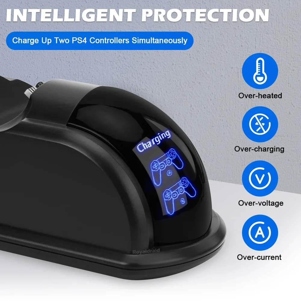 Nuevo soporte de carga rápida para PS4, cargador de controlador Dual, estación de carga, soporte para mando, Base para PS4/Slim/Pro - imagen 3