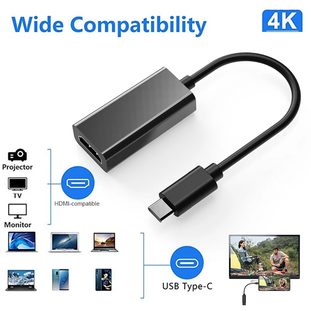 Cable adaptador de pantalla de TV Nku USB3.1 tipo C a 4K HD para USB4 Thunderbolt3/4 portátil Smartphone compatible con salida de vídeo modo DP ALT - imagen 4