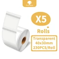 5 Rolls Clear40x30mm