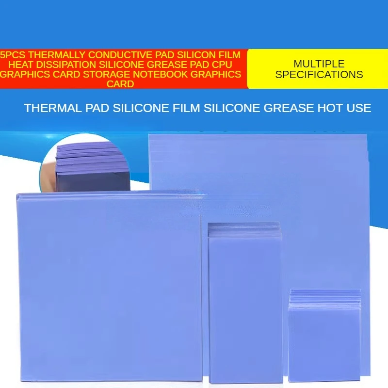 Almohadilla conductora térmica de silicona, disipación de calor, grasa, CPU, tarjeta gráfica, almacenamiento, Notebook, tarjeta gráfica, 5 piezas - imagen 3