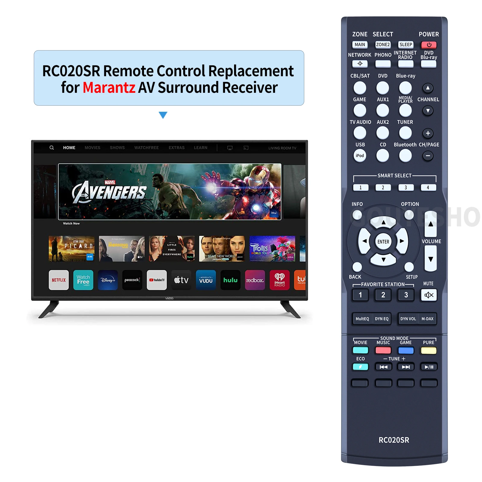 Nuevo control remoto RC020SR apto para receptor AV MARANTZ NR1403 NR1504 NR1505 NR1502 - imagen 2