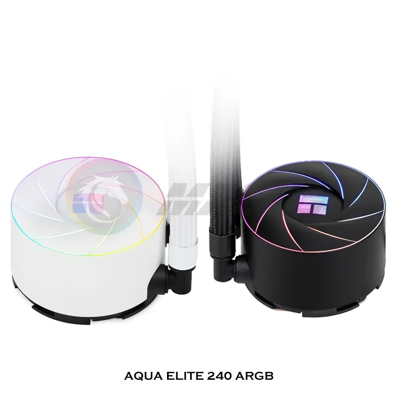 Tlright-enfriador de agua blanco, ventilador ARhermaGB de 120mm, AQUA ELITE 240 AIO CPU, refrigeración líquida integrada, refrigerado por agua, LGA1700 115X AMD - imagen 2