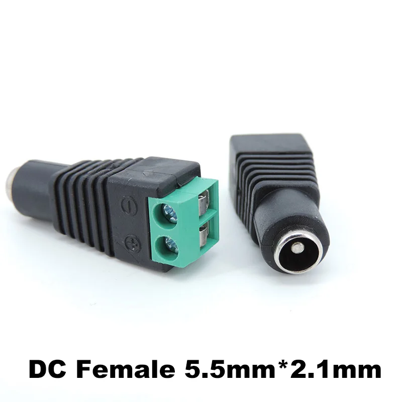 1 par/3 pares macho + hembra 2,1mm x 5,5mm para conector adaptador de toma de corriente CC para cámara CCTV H2 - imagen 4