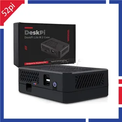 Caja NAS DeskPi Lite M.2 SATA Ventilador PWM Raspberry Pi 4B