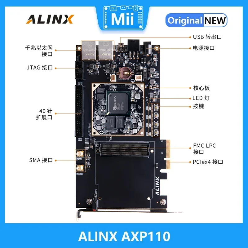 ALINX AXP110 PANGOMICRO SoM Logos2 Serie PG2L100H Interfaz FMC Placa de red gigabitAlinx - imagen 2