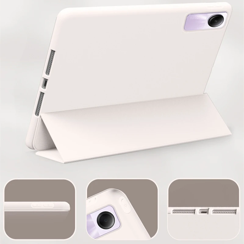 Funda de silicona para Xiaomi Redmi Pad SE, 11 ", 2023, soporte de carga magnética - imagen 3