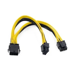 EPS 12V 8-pin cable adaptador hembra a doble (4+4) divisor en Y