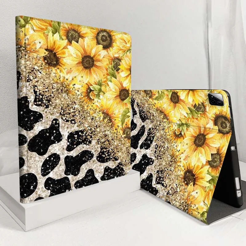 Moda de girasol alegre para Xiaomi Redmi Mi Pad 2 4 5 6 6s 7 8 11 12,5 12,4 11,2 8,7 SE Pro Plus Max funda para tableta - imagen 4