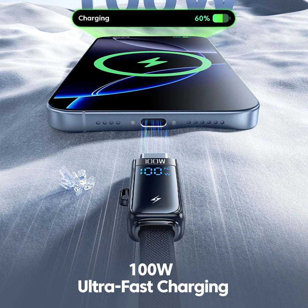 Toocki X96 4 en 1 USB tipo C a USB C Cable Lightning pantalla Digital PD 100W QC4.0 PPS adaptador OTG desmontable de carga rápida - imagen 2