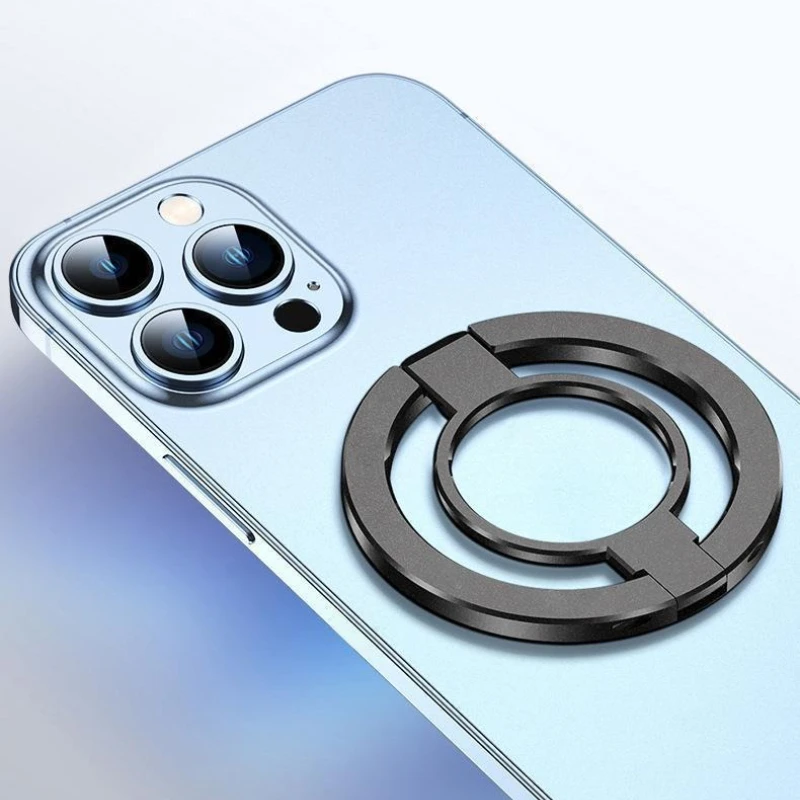 Soporte plegable giratorio con anillo magnético, soporte de anillo ultrafino para teléfono móvil MagSafe IPhone 15 14, soporte de escritorio con agarre magnético - imagen 2
