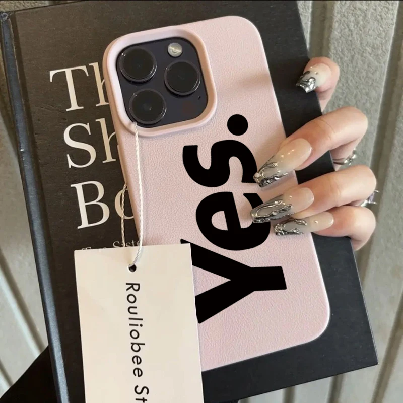 Sí letra Lichee patrón funda de teléfono para Xiaomi Redmi Note 14 Pro Plus 5G 14 13 12 11 10 15C 14C 13C cubierta suave de caramelo a prueba de golpes - imagen 5