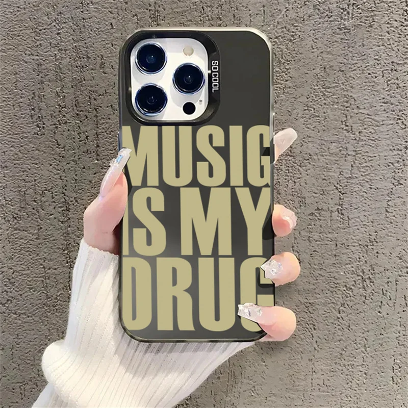 Funda de teléfono Love Music English para Samsung Galaxy A36 A33 A55 A16 A34 S25 Ultra S24 FE S23 S22 S21 Plus, funda creativa de moda