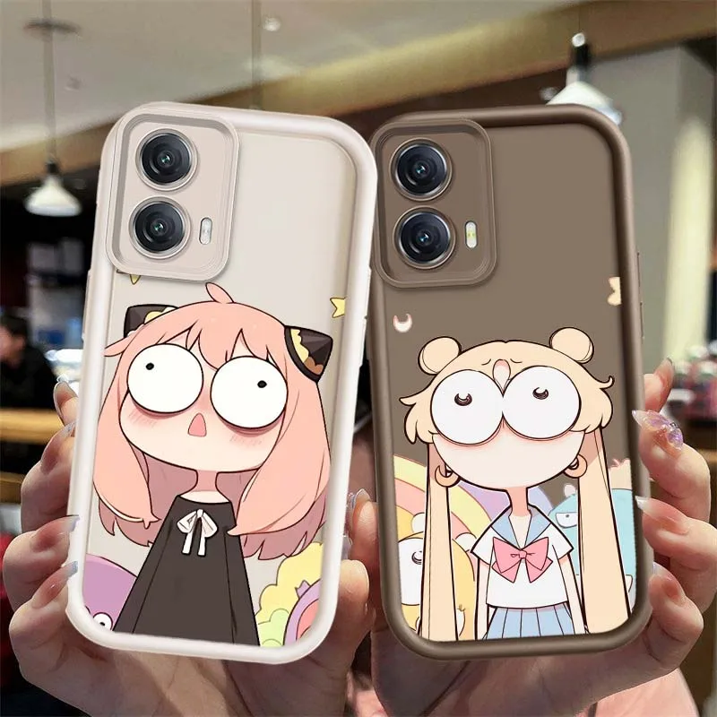 Chica de Anime Anya para Motorola Edge 50 60 G30 G20 G10 G05 G04s E30 E32 E14 Stylus Fusion Pro Eye escalera funda de teléfono - imagen 2