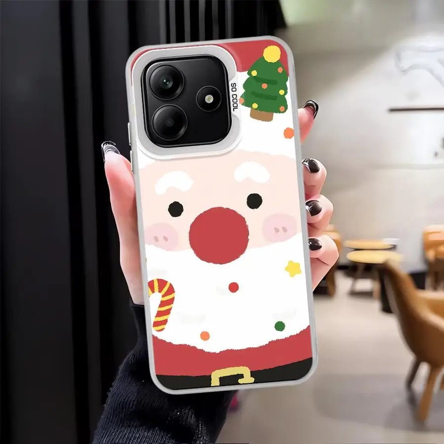 Funda trasera de teléfono para Xiaomi Redmi Note 10s 12s 13 12 11 14 Pro Plus 11s 10Lite 9s dibujos animados de Papá Noel - imagen 5