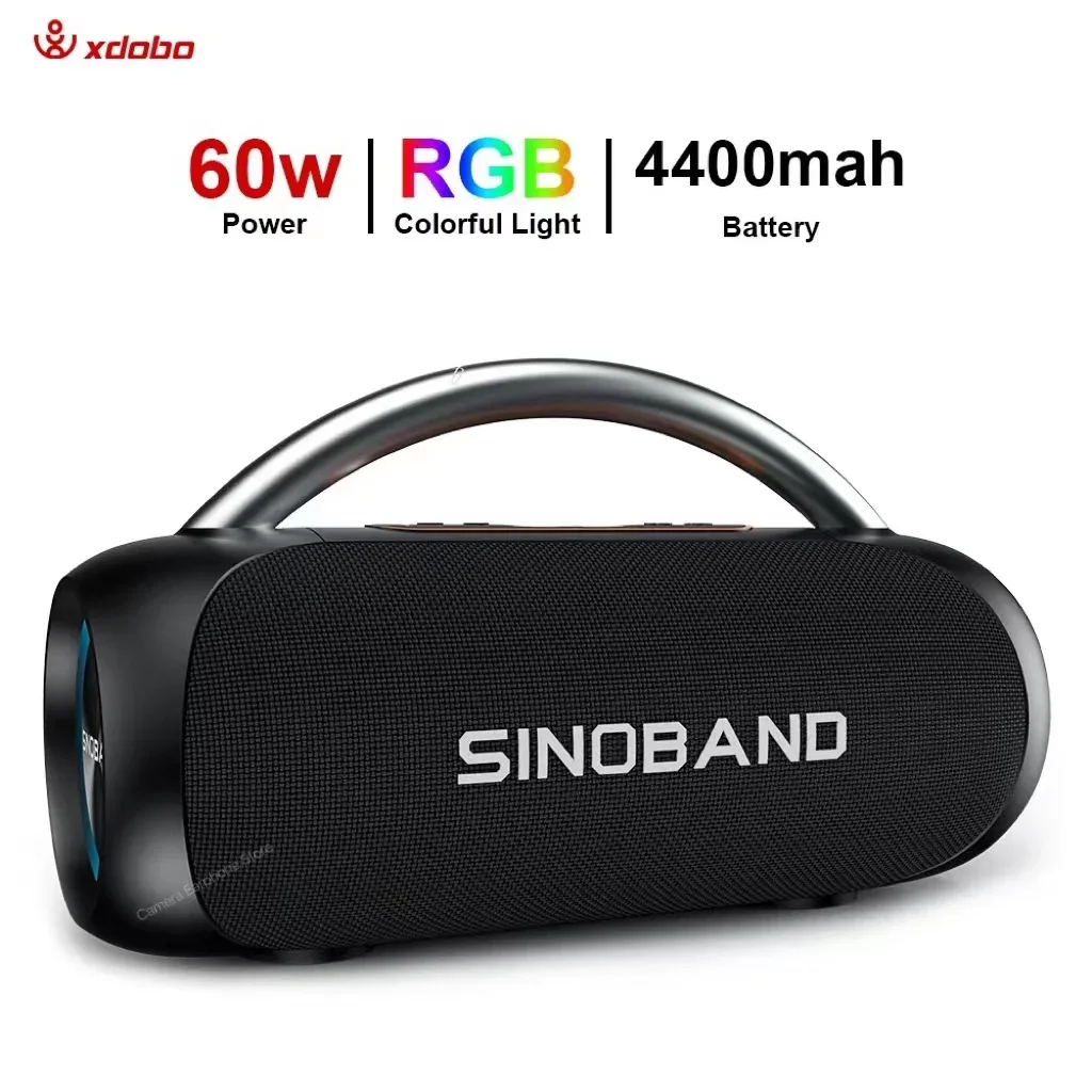 XDOBO SINOBAND Altavoz Bluetooth portátil al aire libre IPX5 subwoofer impermeable 60W cine en casa de alta potencia 360 estéreo Caixa de som - imagen 2