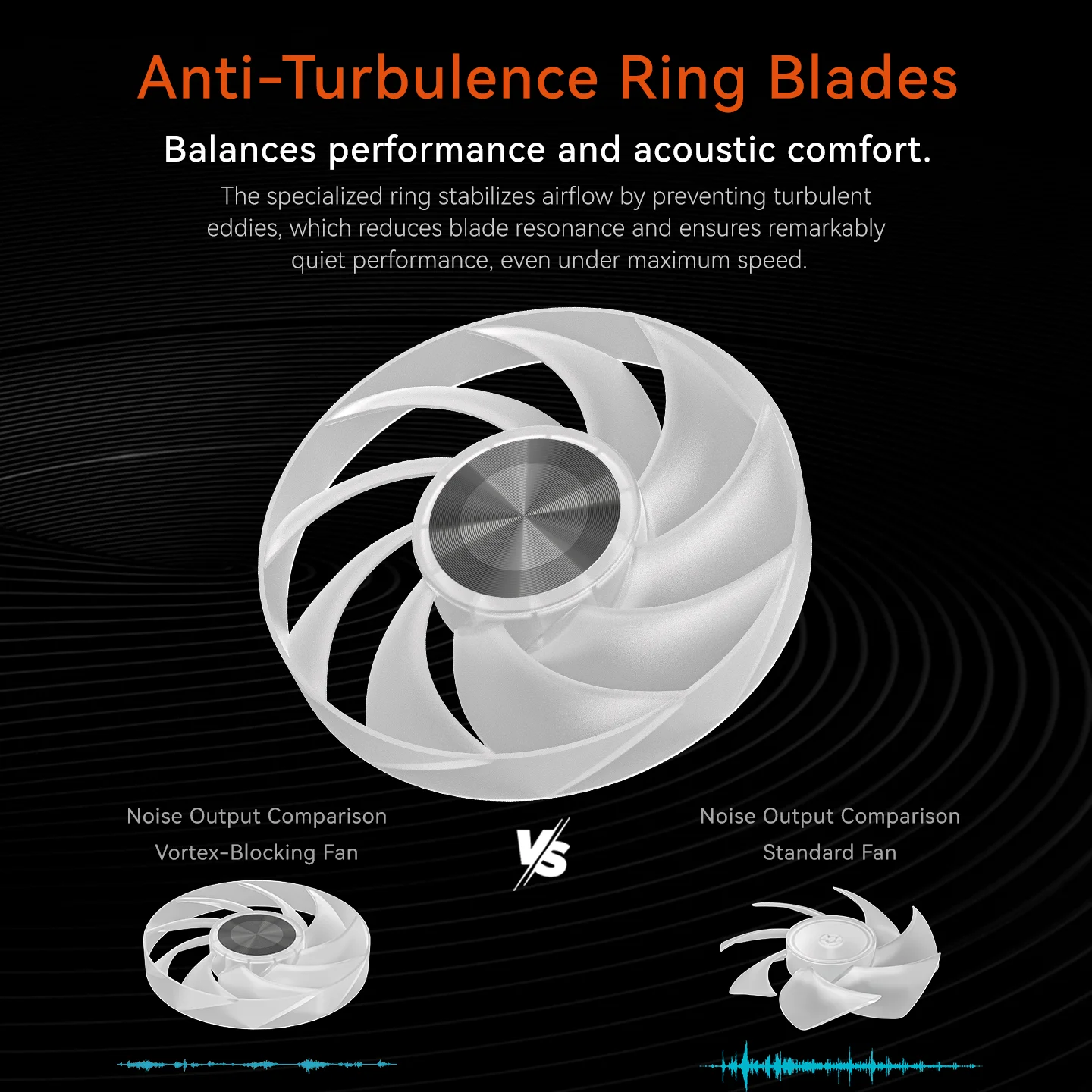 XGAMERX FD 120 BK ventilador silencioso ARGB PWM rodamiento de retorno de aceite dinámico ventilador de PC 120mm hoja de ventilador de anillo anti-spoiler 71.36CFM 800-2200RPM - imagen 3