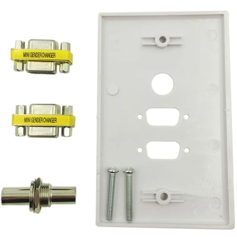 VGA hembra con componente hembra de Audio estéreo de 3,5mm, Panel de placa frontal de pared compuesto HD15 hembra y hembra de 3,5mm 115*70mm - imagen 4