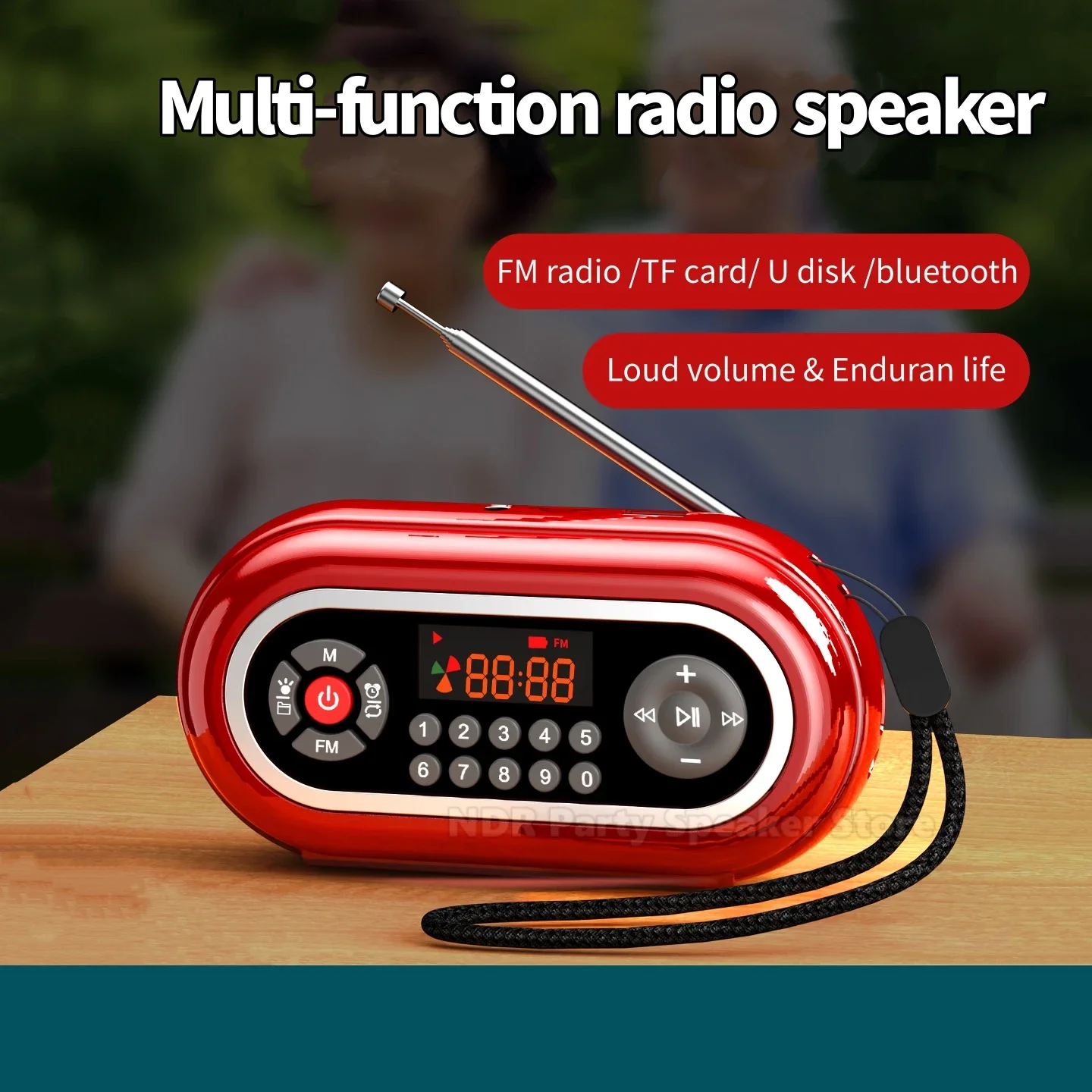 2025 Nuevos radios FM para personas mayores Reproductor MP3 multifunción portátil de alta gama Mini altavoces Bluetooth personales de alto volumen para exteriores - imagen 3