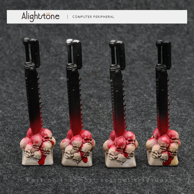 Juego de teclas con tema Alightstone, teclas originales personalizadas hechas a mano con cruz en relieve de resina 3D para accesorios de teclado mecánico, regalo - imagen 4