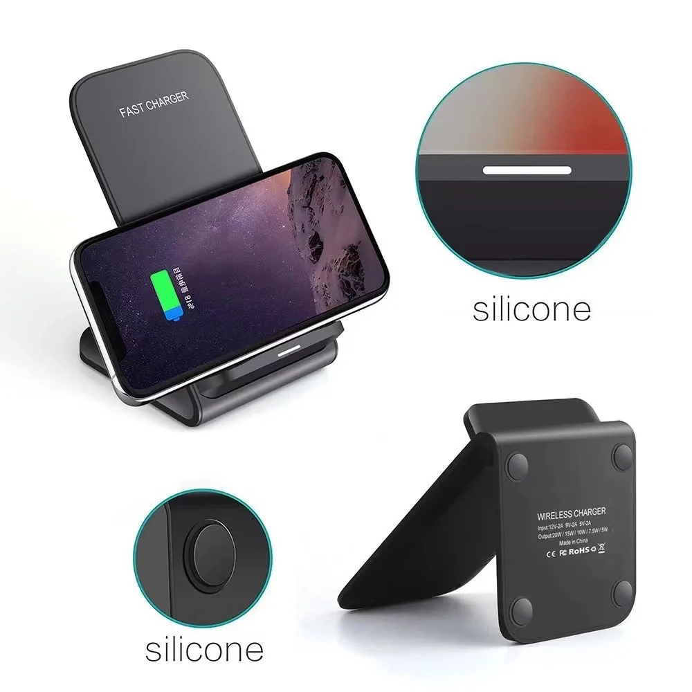 El asiento de carga inalámbrica de 15w está disponible para iPhone 15 14 13 12 11 pro x XS Max Samsung Galaxy S24 S23 S22 21 ultra Xiaomi poco x3 pro redmi Huawei mate oneplus 12 realme GT 5G Induction Fast charge base - imagen 5