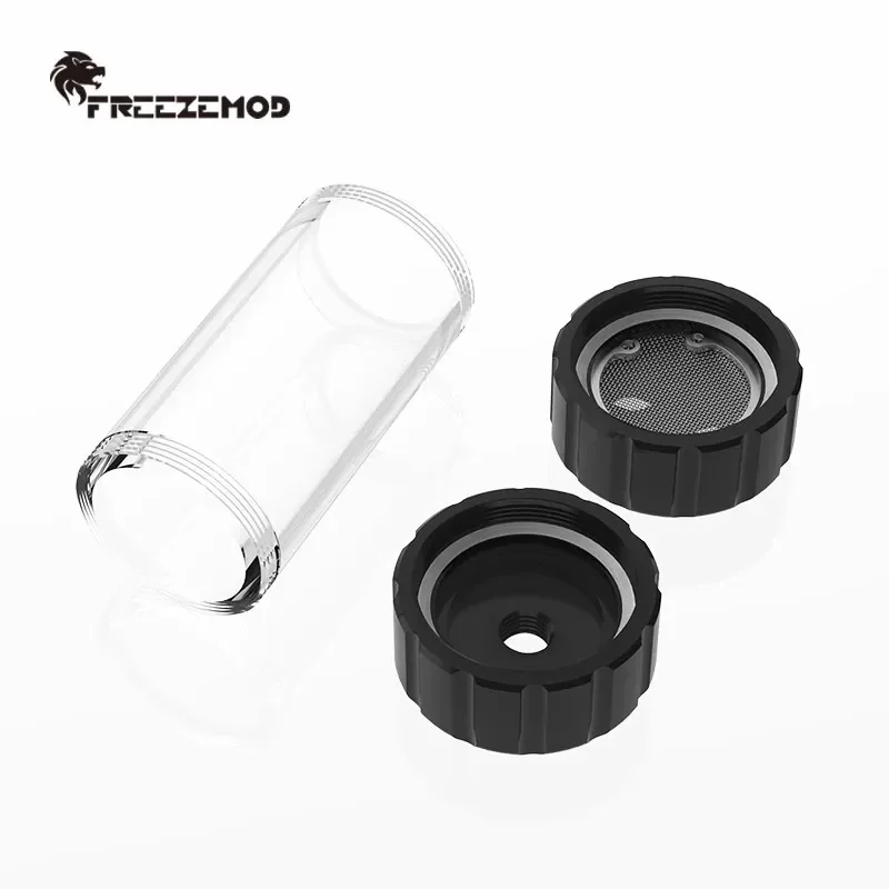 FREEZEMOD Depósito de enfriamiento de agua para computadora, tanque de agua industrial acrílico POM cilíndrico de 50 mm de diámetro con filtro incorporado. YSX-5PM3 - imagen 2