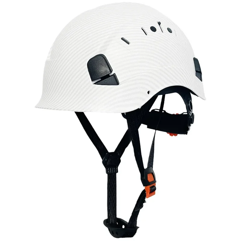 Casco de seguridad con patrón de fibra de carbono para ingeniero Ansi, casco duro de construcción, gorra de trabajo protectora ABS de alta calidad para hombres, Industrial