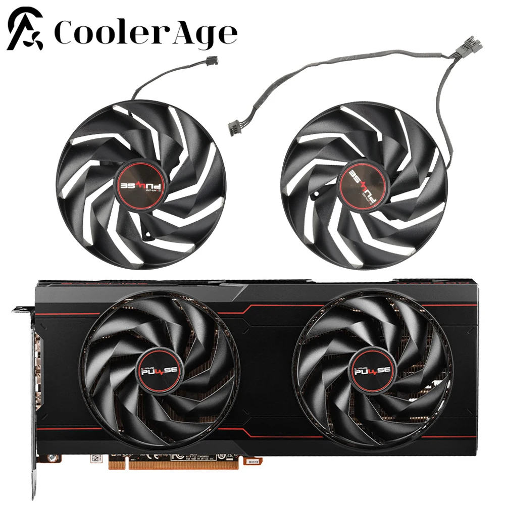 Para Sapphire PULSE AMD Radeon RX 6750 XT ventilador de tarjeta de vídeo 95MM FD10015M12D RX6750XT ventilador de refrigeración de tarjeta gráfica - imagen 2