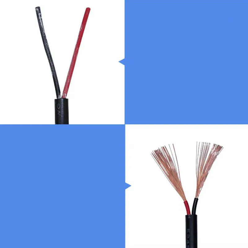 Cable de alimentación de CC de 1M y 2 pines, Cable de extensión de PVC eléctrico aislado de cobre para ventilador USB, Cable de tira LED 22/24/26/28AWG 1A 2A 3A - imagen 4