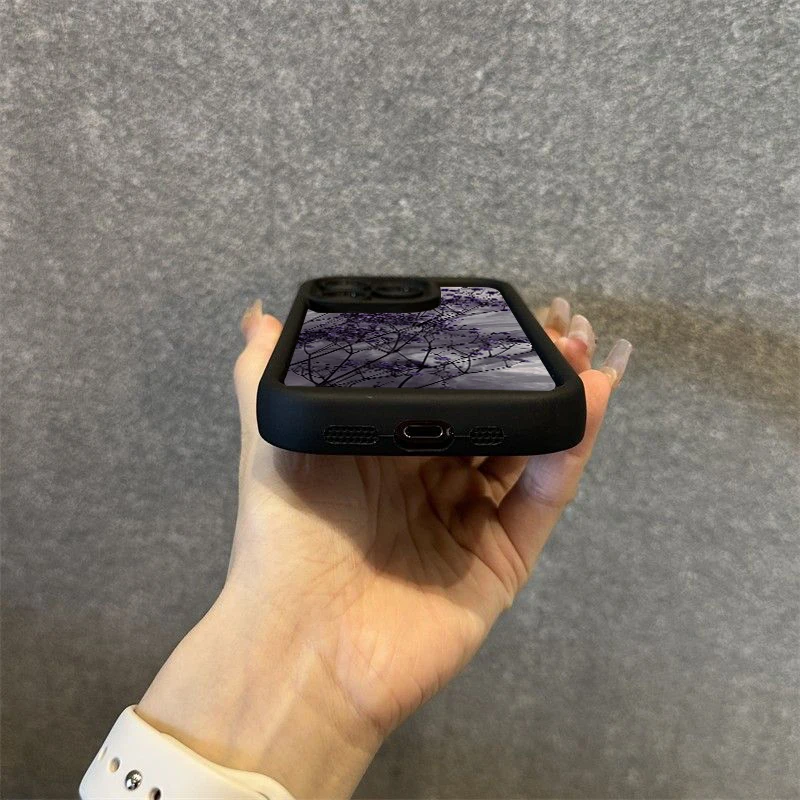 Funda de teléfono con rama de flor negra y morada para Samsung Galaxy S25 S24 S23 S22 Ultra Plus FE A26 A33 A25 A16 A56 A06 A24 - imagen 5