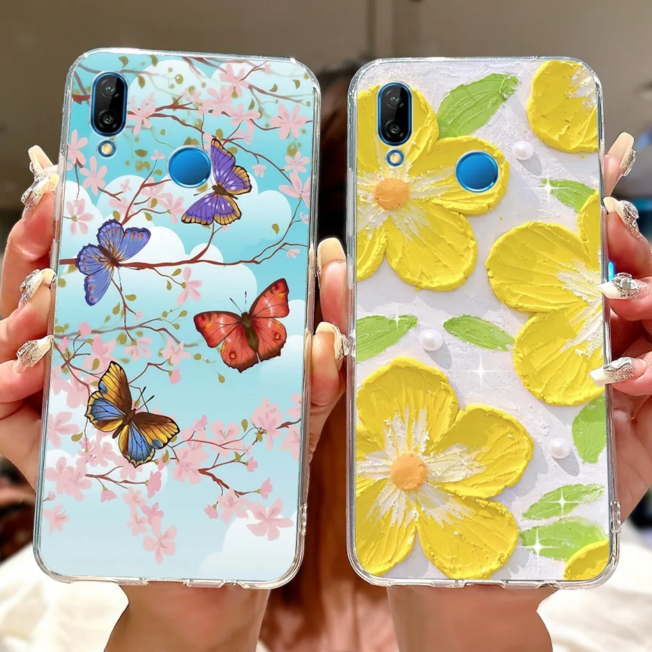 Para Huawei Nova 3E funda P20Lite ANE-LX1 ANE-LX2 funda pintada de lujo funda de teléfono suave y delgada para Huawei P20 LIte Nova3E Fundas bolsas - imagen 5