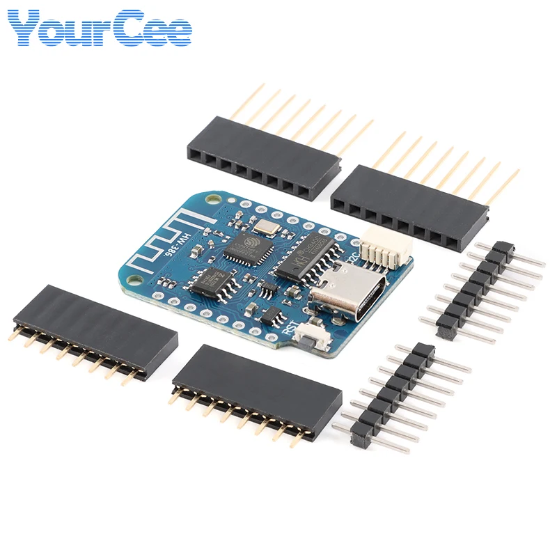 Módulo de placa de desarrollo Wifi LOLIN D1 Mini PRO ESP8266 ESP32 ESP-12F Nodemcu Lua interfaz USB inalámbrica tipo C para Arduino - imagen 4